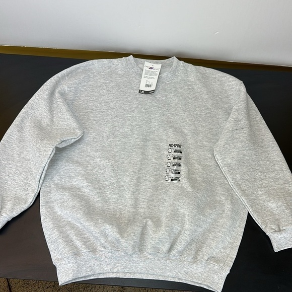 Vintage Womens Pro Spirit Sweatshirt XL Heather Gray Crew Neck NWT - Picture 13 of 13